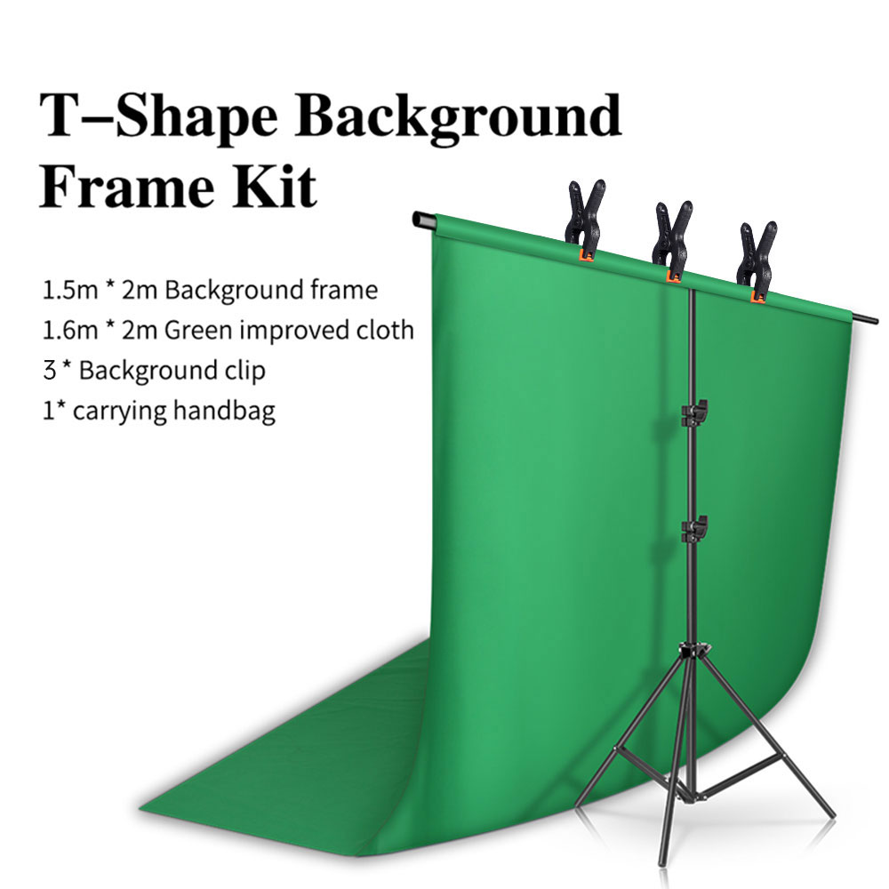 Green Screen Collapsible - Fotoğraf fotoğraf stüdyosu t-şekil zemin arka