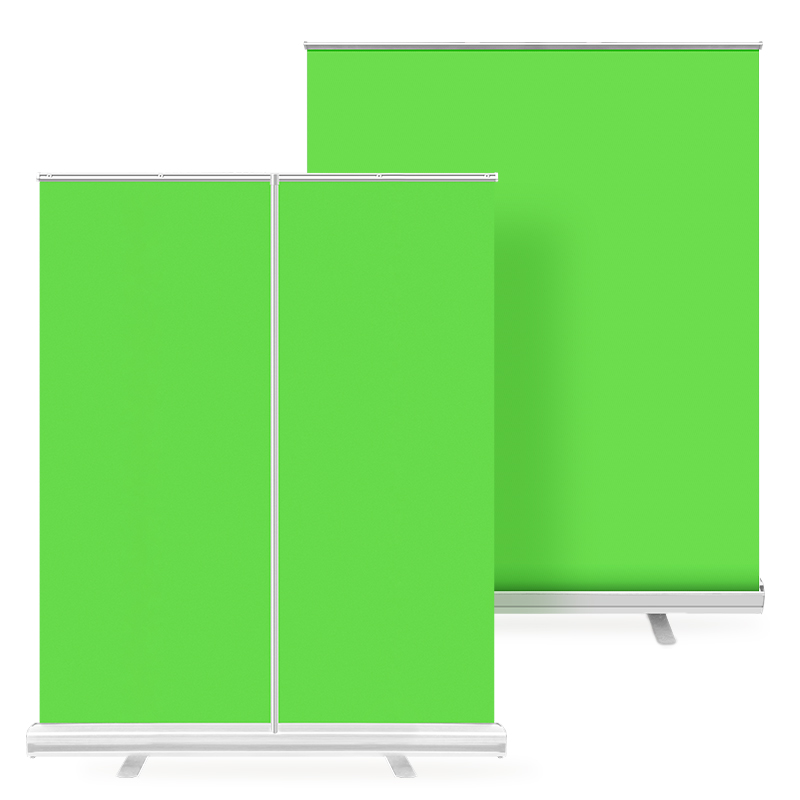 Green Screen Collapsible - 110x200cm zemin Backdrop anahtar gümüş taban