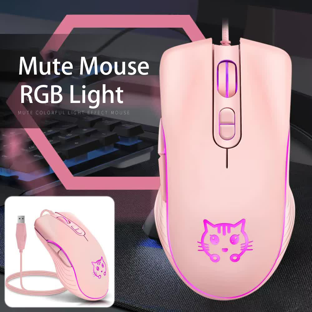 Esports Gaming Maus - Kablolu USB Oyun Faresi Pembe Bilgisayar