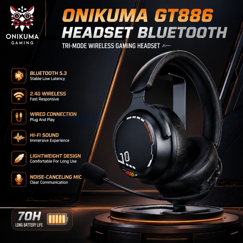 Esports Gaming Monitor - ONIKUMA GT886 Oyun Kulaklığı Üç Modlu