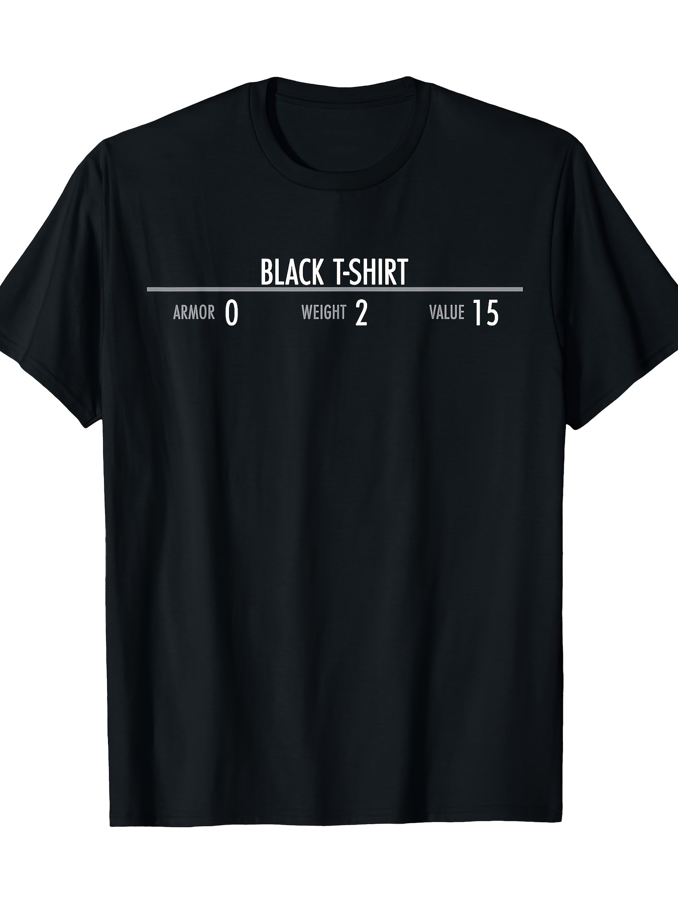 Esports Gaming Shirts - Skyrim Zırh İstatistikleri Grafik Tişört Komik